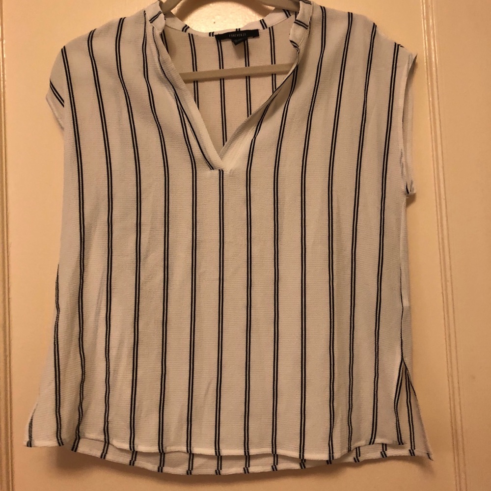 Forever 21 Vertical Stripe Shirt